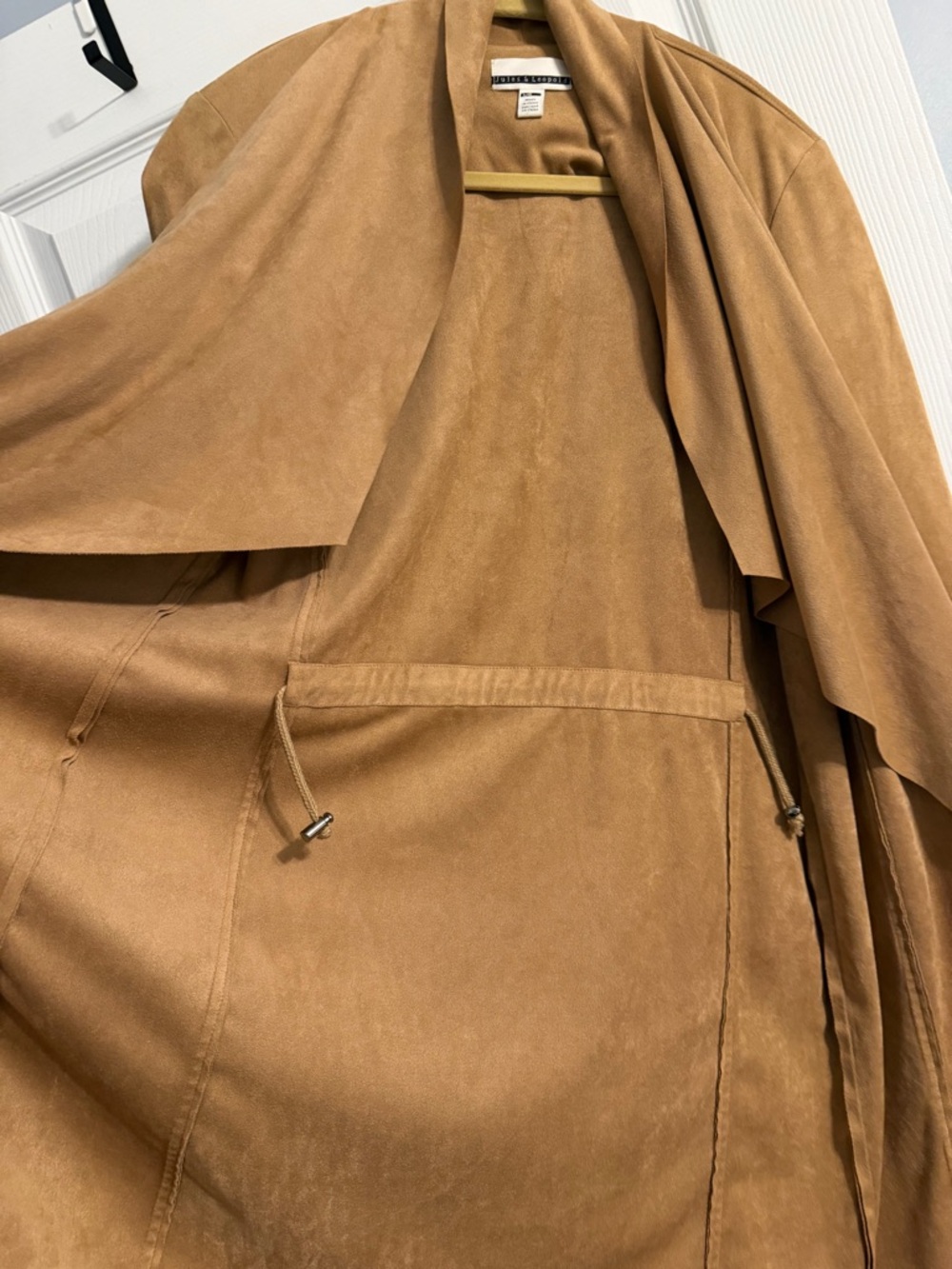Jules & Leopold Camel Faux Suede Jacket - Picture 6 of 8